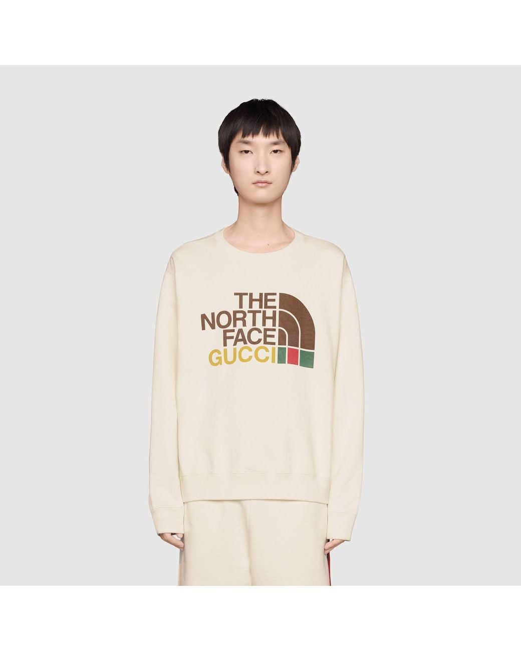 Gucci White X The North Face Logo Sweatshirt for men