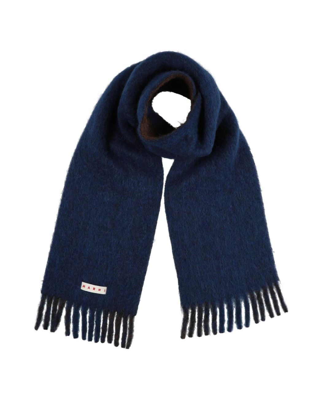 Marni Blue Striped Thermal Scarf