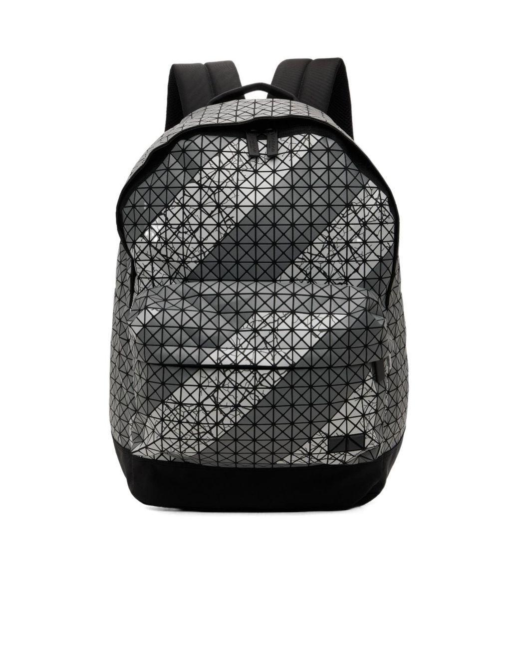 Issey Miyake Gray Geometric-Panelled Backpack for men