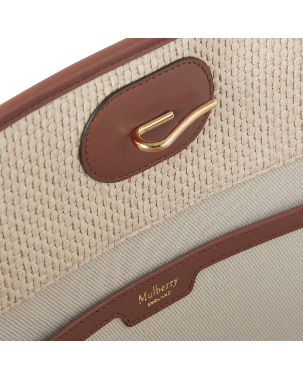 Mulberry Natural Straw Tote Bag