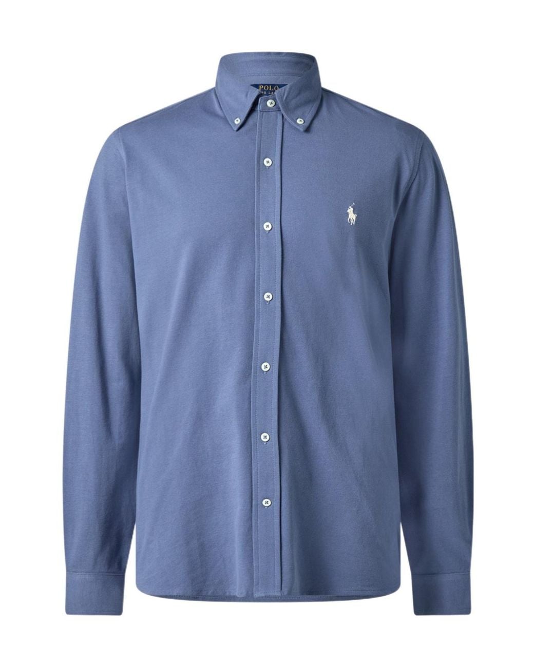 Polo Ralph Lauren Blue Pique Logo Shirt for men