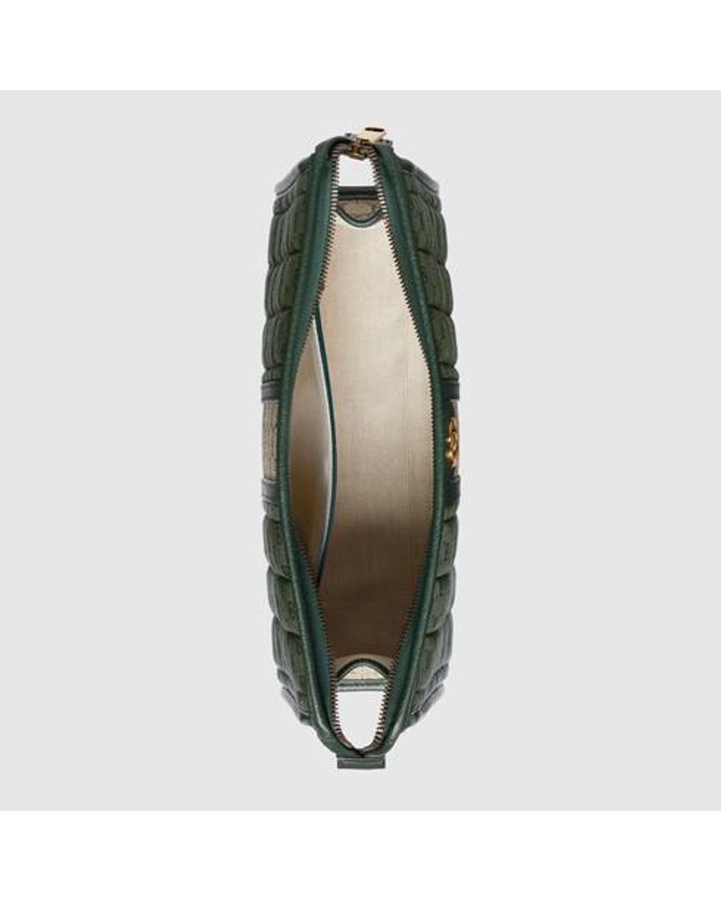 Gucci Green Gg-Canvas Quilted Clutch for men