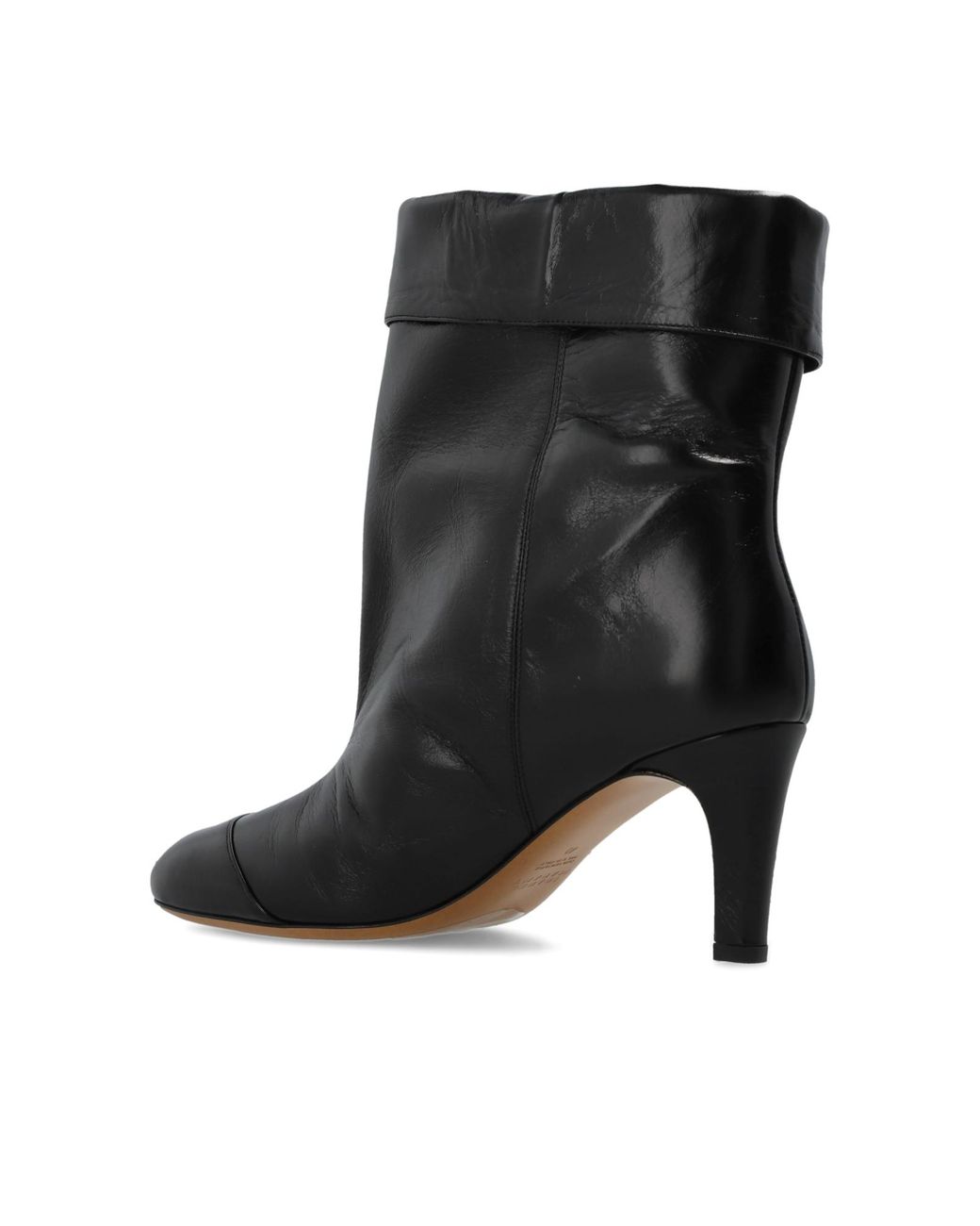 Isabel Marant Black Eldra Fold-Over Ankle Boots
