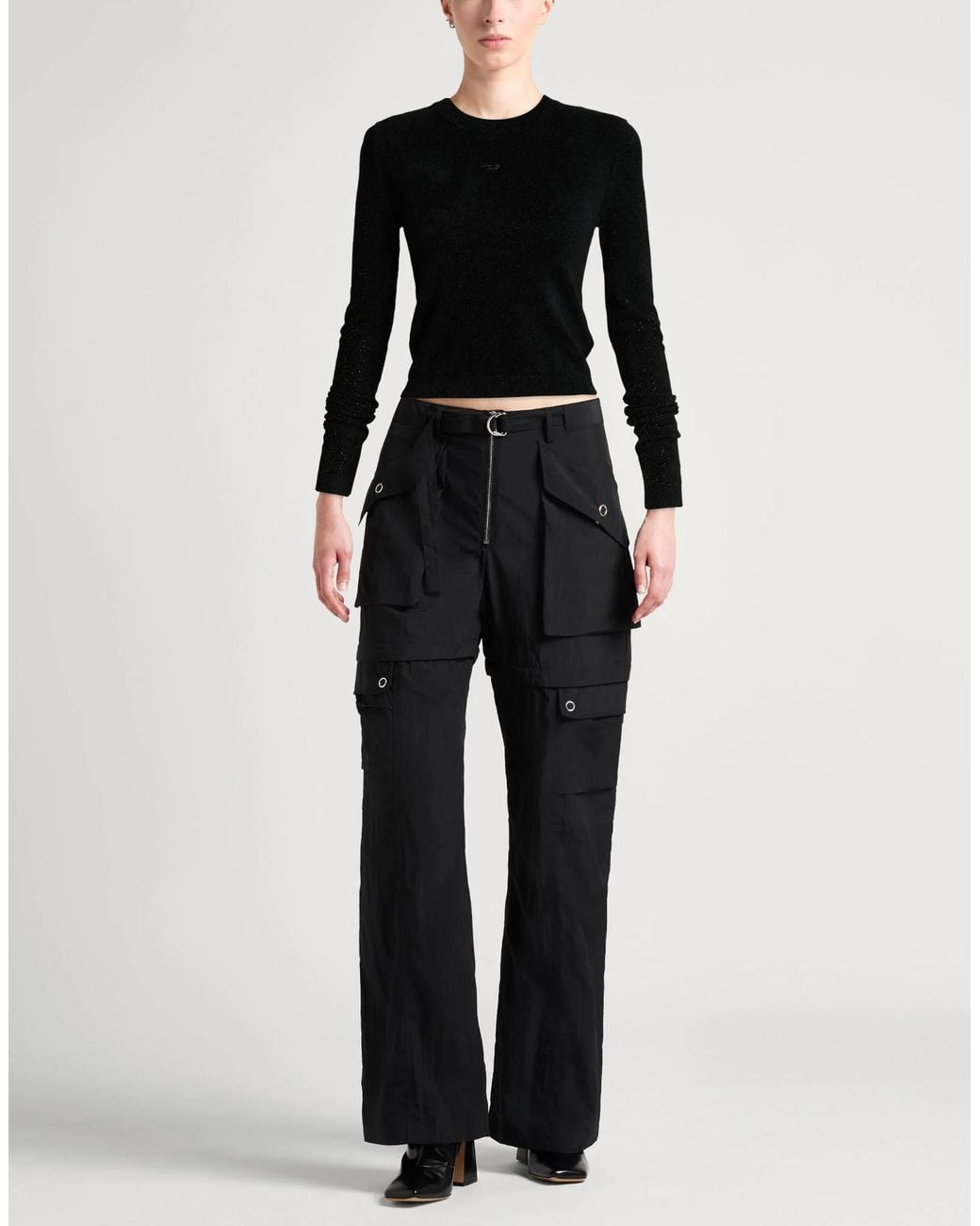 DIESEL Black Long-Sleeved Knitted Sweater