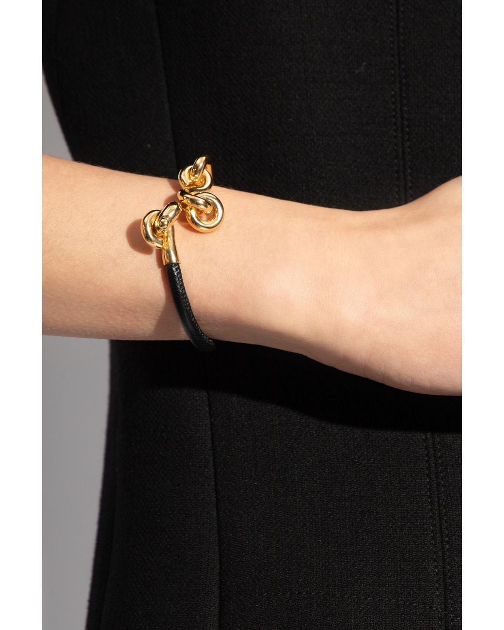 Bottega Veneta Metallic Knot Bracelet