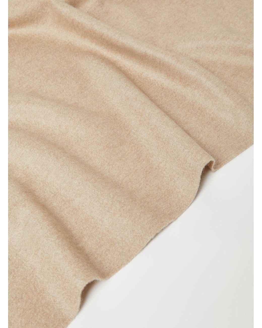Max Mara Natural Cashmere Stole With Embroidery And Fringing