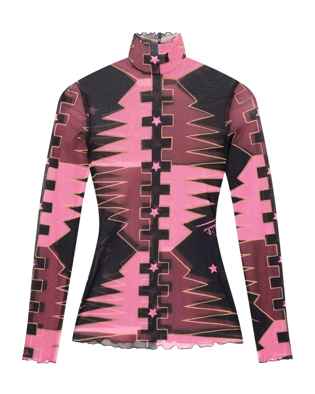 Emilio Pucci Red Top A Collo Alto