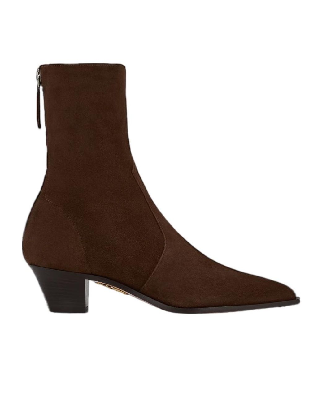 Aquazzura Brown Brunswick Suede Ankle Boots