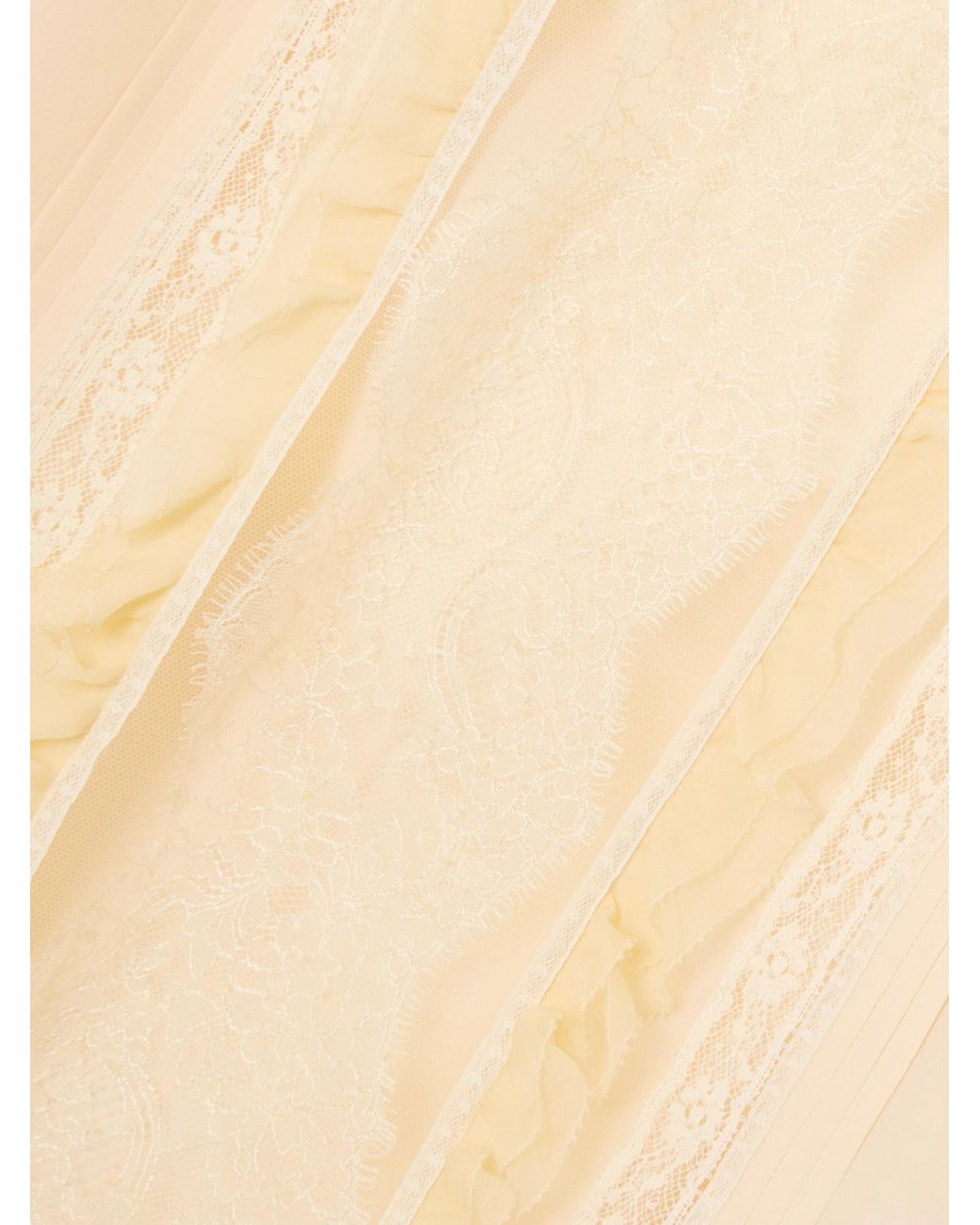 Valentino Natural Lace Ruffled Shirt