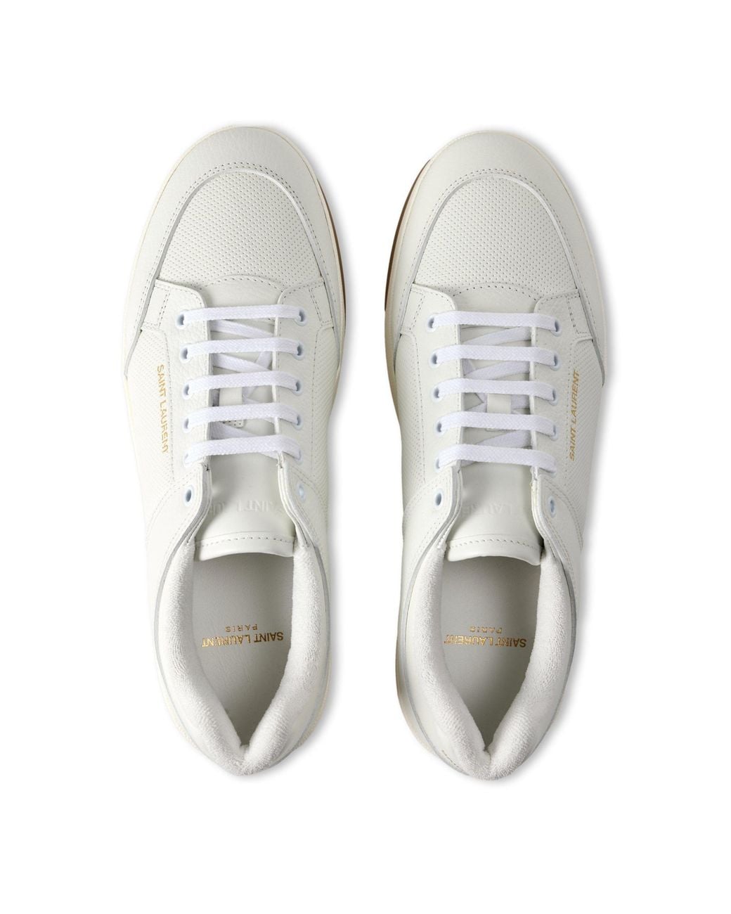 Saint Laurent White Leather Sneakers for men