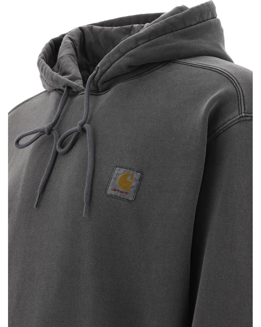 Carhartt Gray Long-Sleeved Hooded Hoodie for men