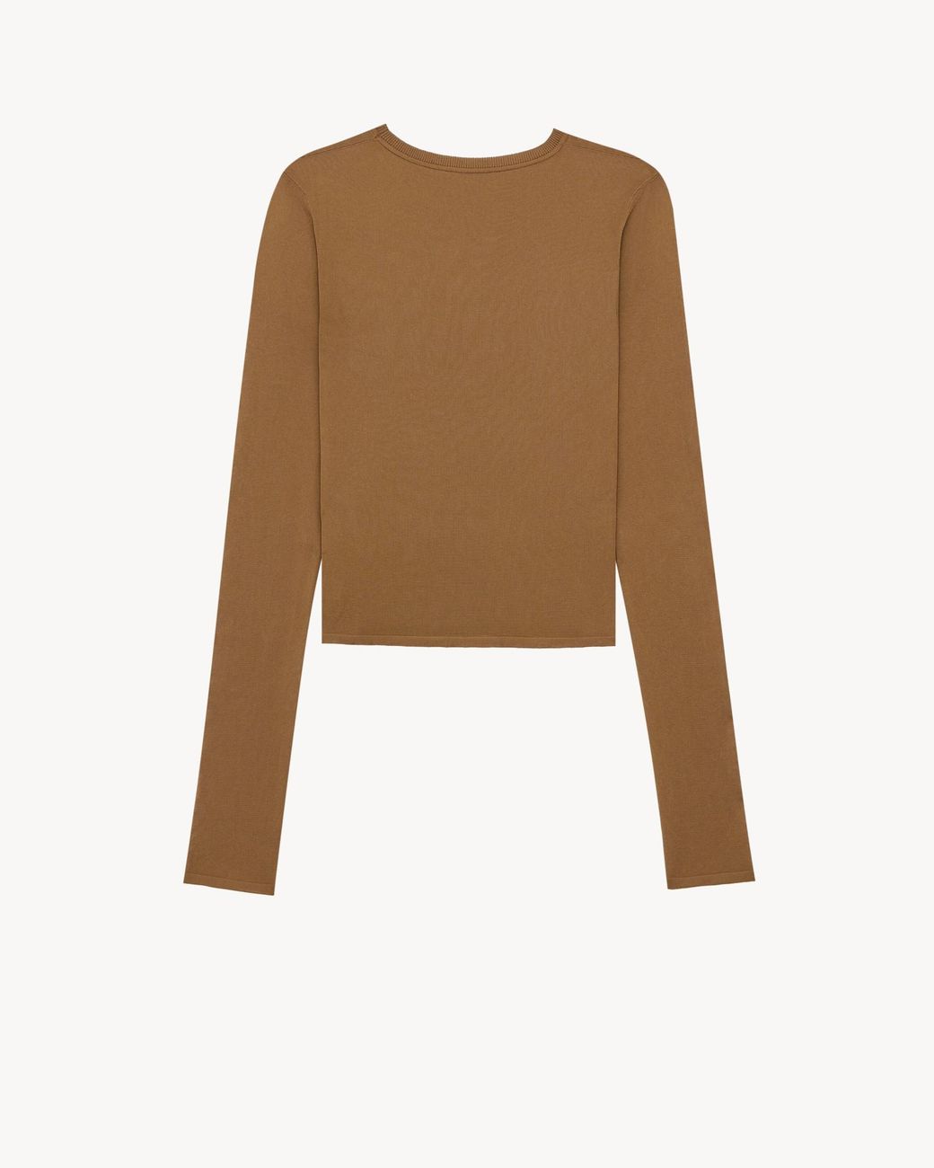 Saint Laurent Brown Long-Sleeved Top