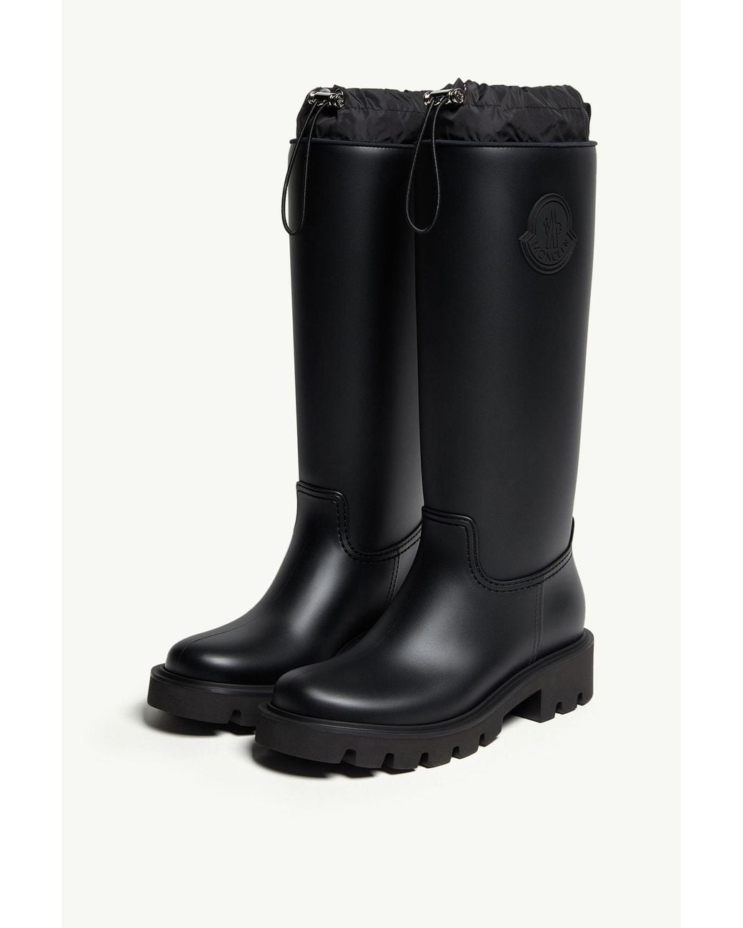 Moncler Black Kickstream High Rain Boots