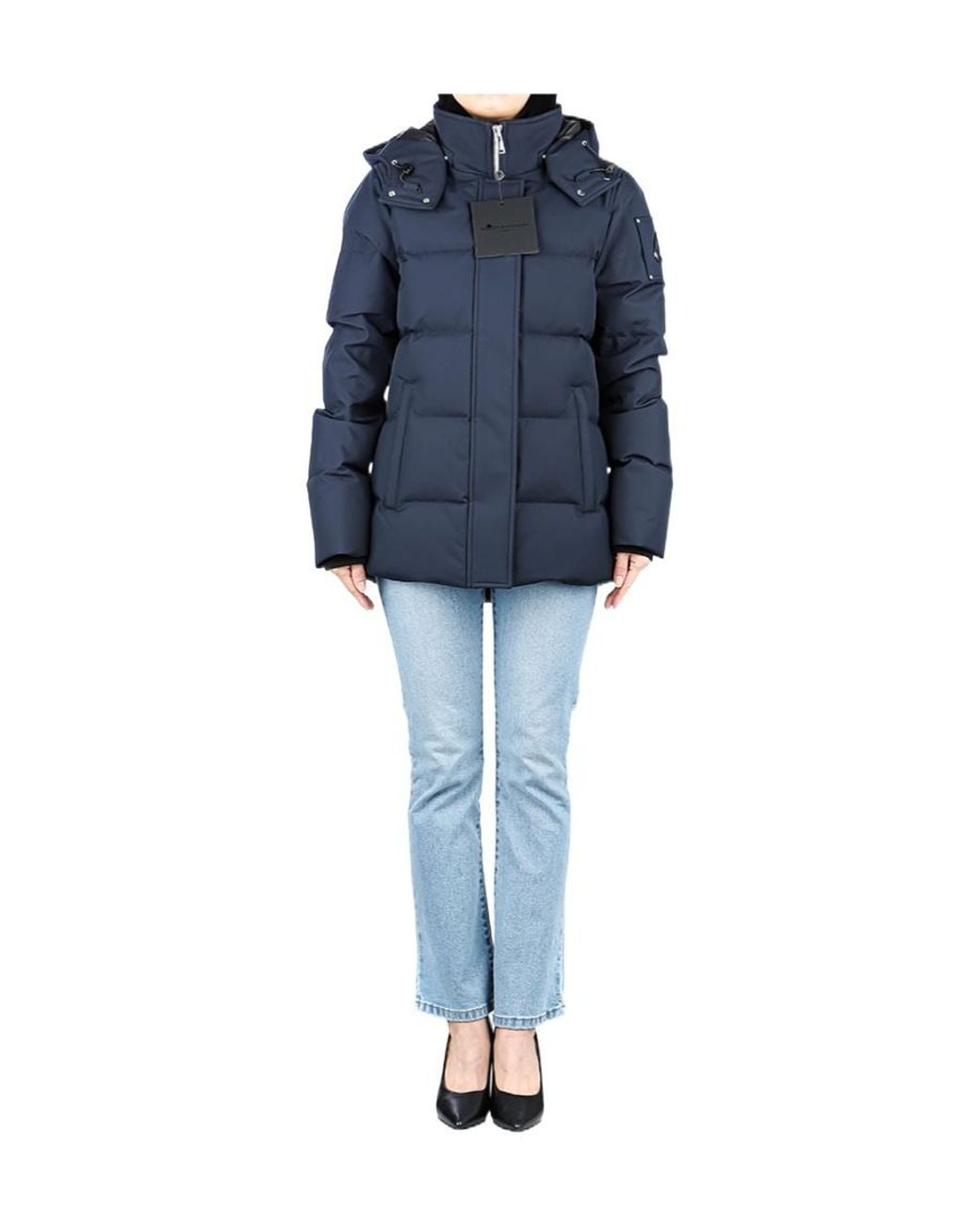 Moose Knuckles Blue Long-Sleeved Hooded Cotton Suit