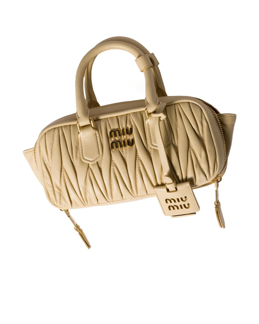 Miu Miu Metallic Arcadie Matelassé Nappa Leather Mini-Bag