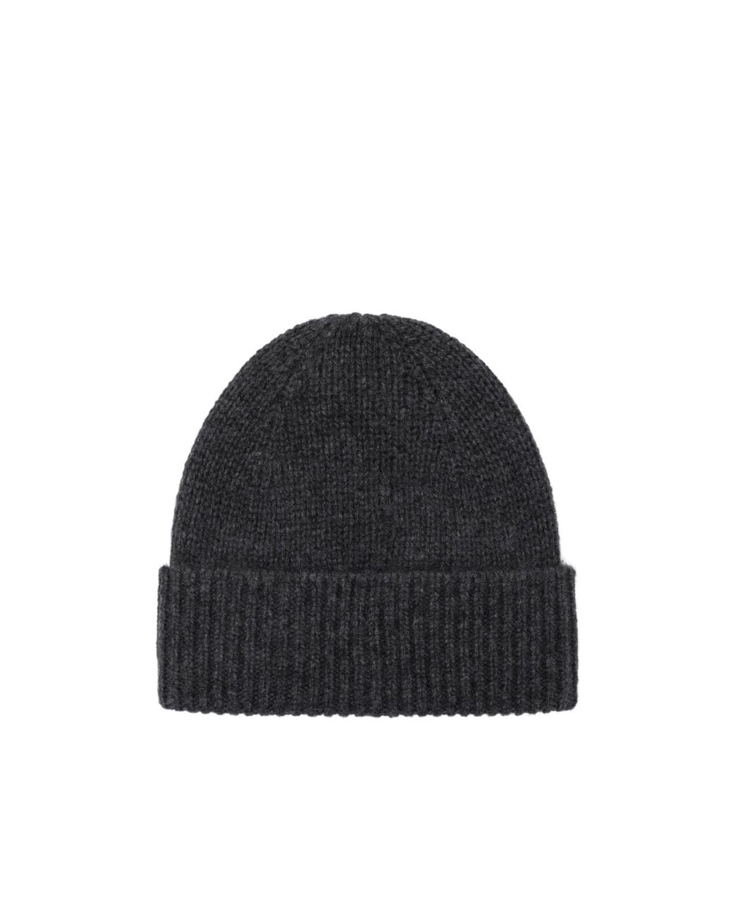Roberto Collina Black Ribbed Knit Hat for men