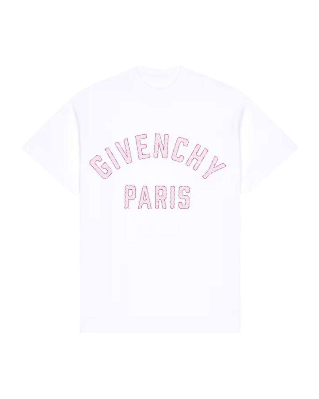 Givenchy White Logo Embroidered T-Shirt