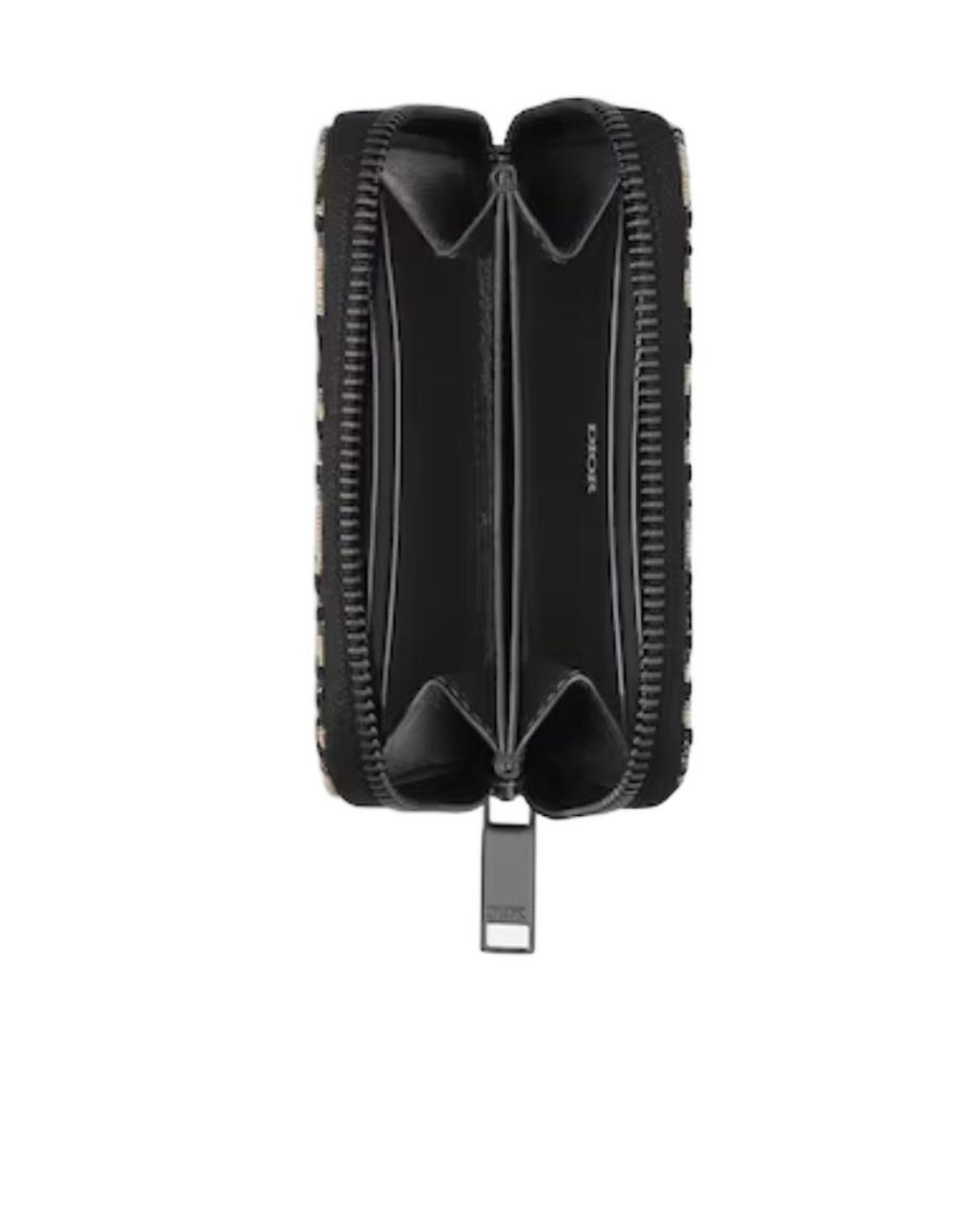 Dior Gray Zipped Card Holder for men