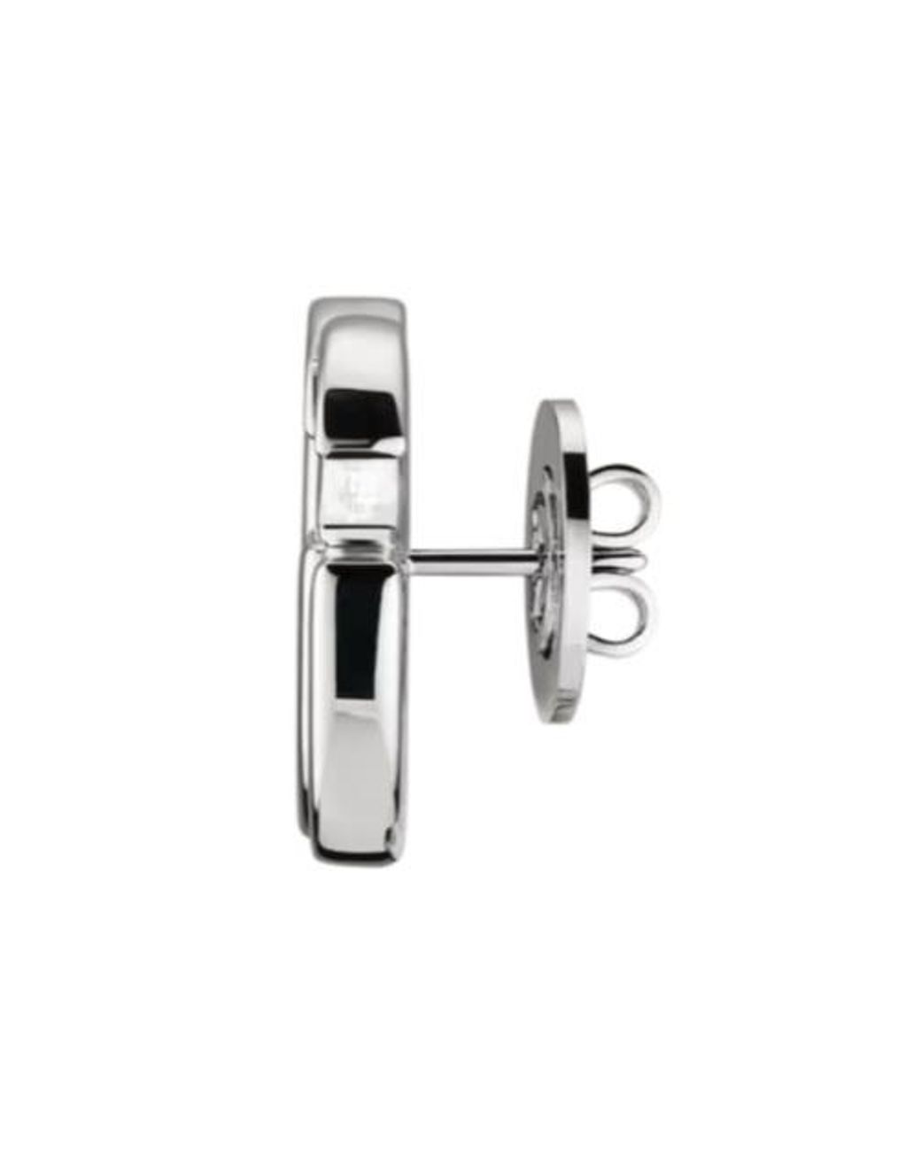 Gucci White Gg Marmont Stud Earrings