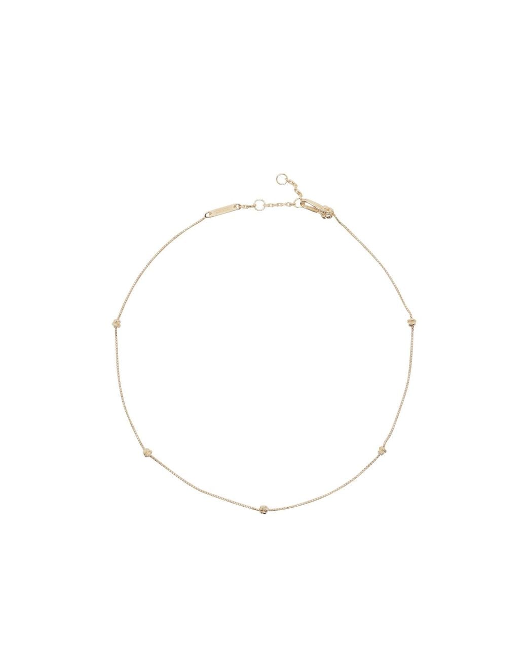 Bottega Veneta White Bijoux Beaded Chain Necklace