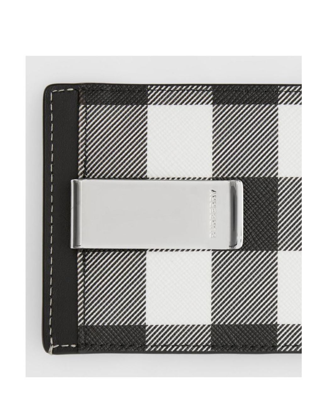 Burberry Black Check-Print Card Case for men