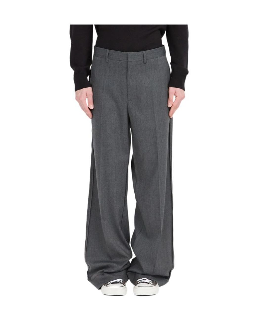 MM6 by Maison Margiela Gray Tailored Double-Turned Hem Trousers for men
