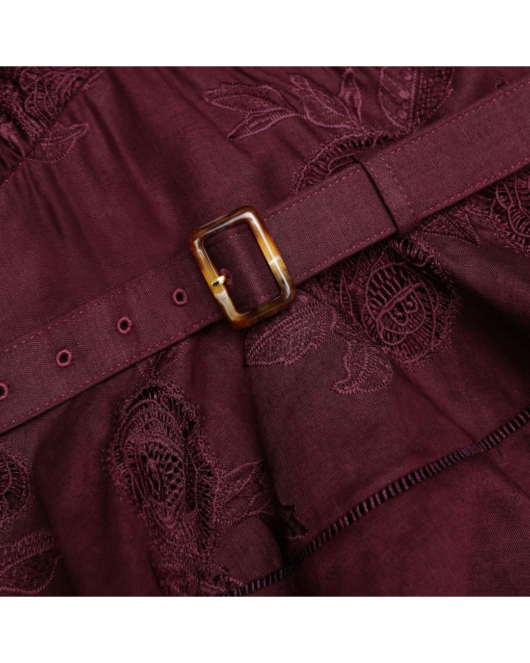 Self-Portrait Purple Floral-Embroidered Midi Dress