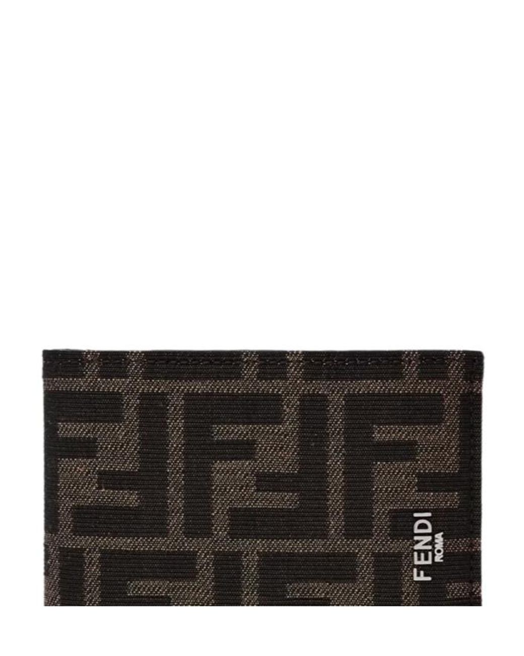 Fendi Black Jacquard Billfold for men