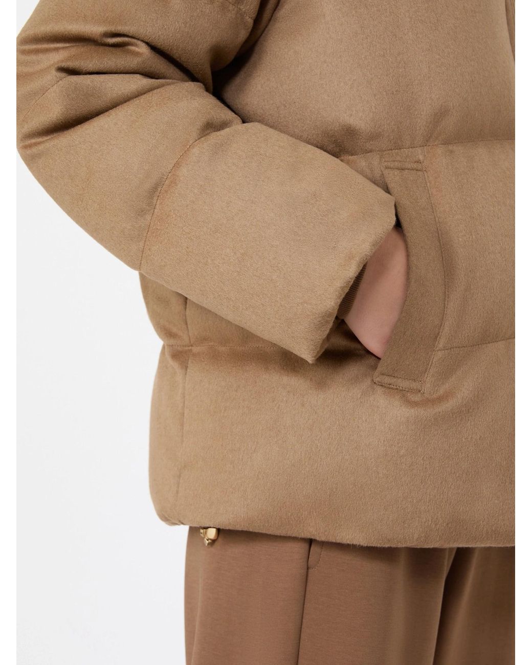 Max Mara Brown Reversible Camel Puffer Jacket