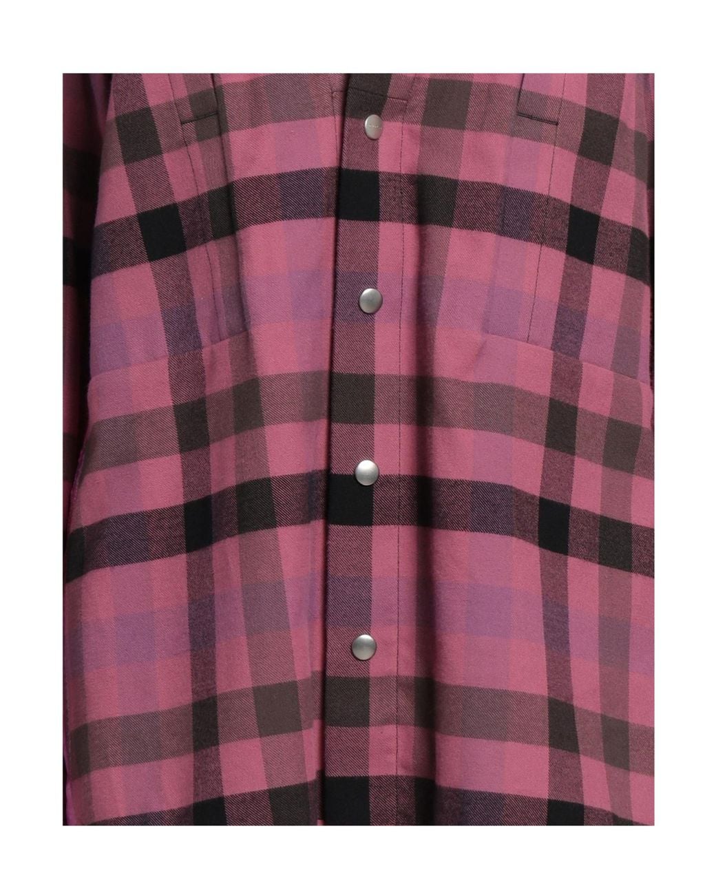 Rick Owens Purple Checked Shirt