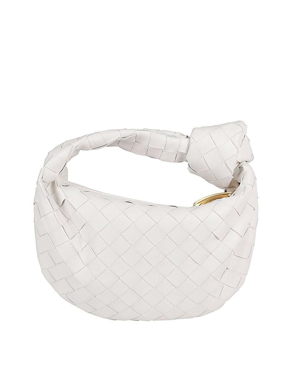 Bottega Veneta White Jodie Mini Tote Bag