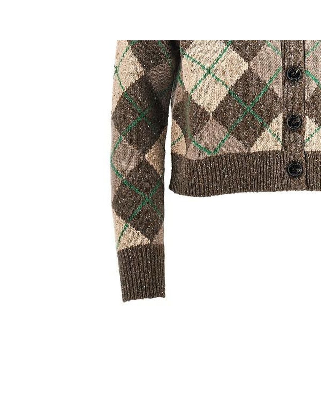 Weekend by Maxmara Multicolor Abile Argyle Cardigan