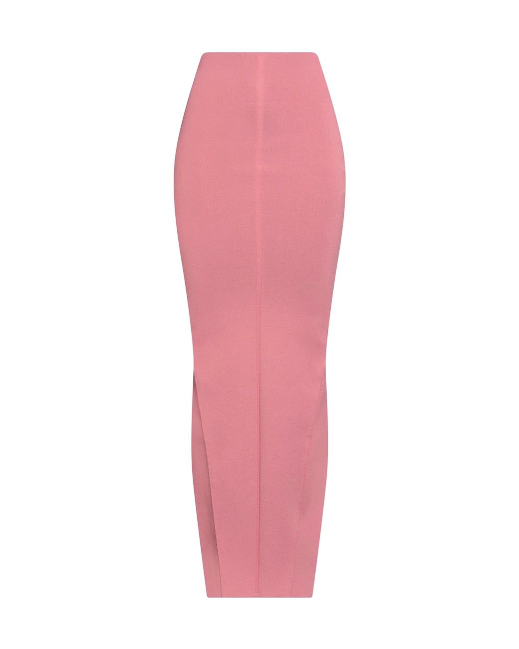 Rick Owens Pink Stylish Slim-Fit Knitted Midi Skirt