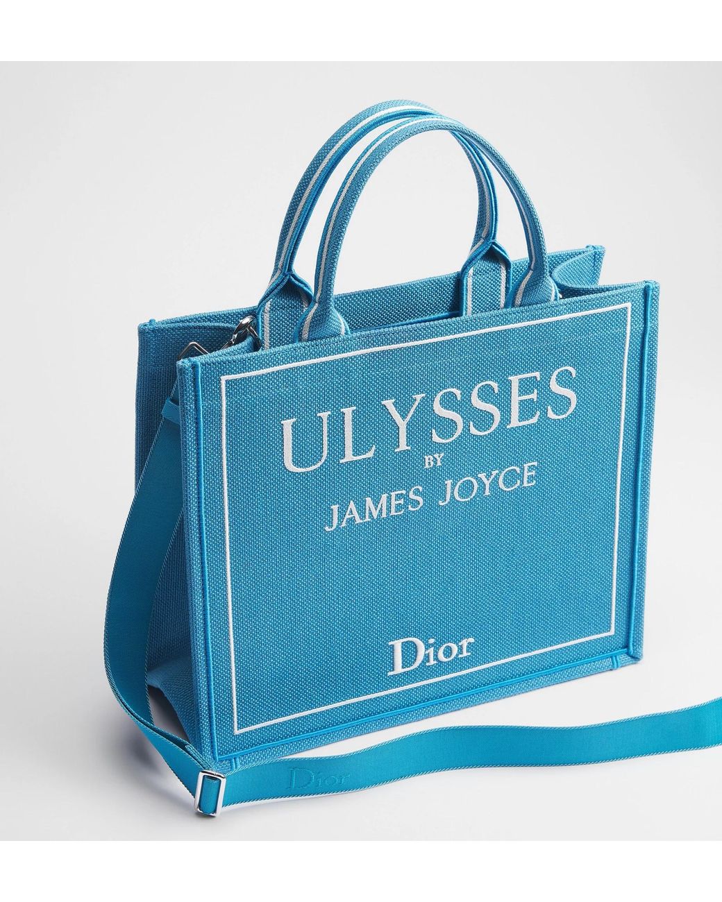 Dior Blue Medium Book Tote With Strap for men