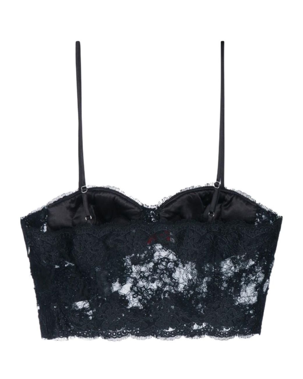 ERMANNO FIRENZE Black Lace Wool Bralette