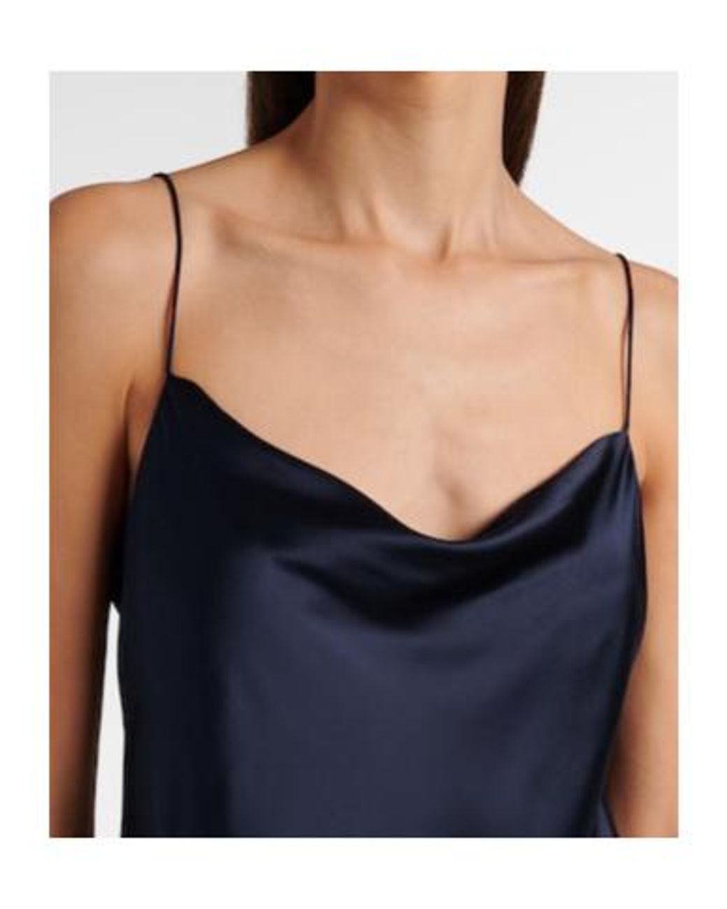 Dorothee Schumacher Blue Sense Of Shine Silk-Blend Satin Slip Dress