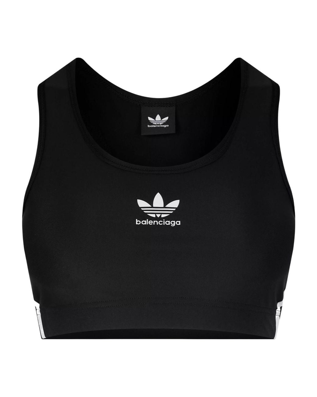 Balenciaga Black Logo Cropped Vest
