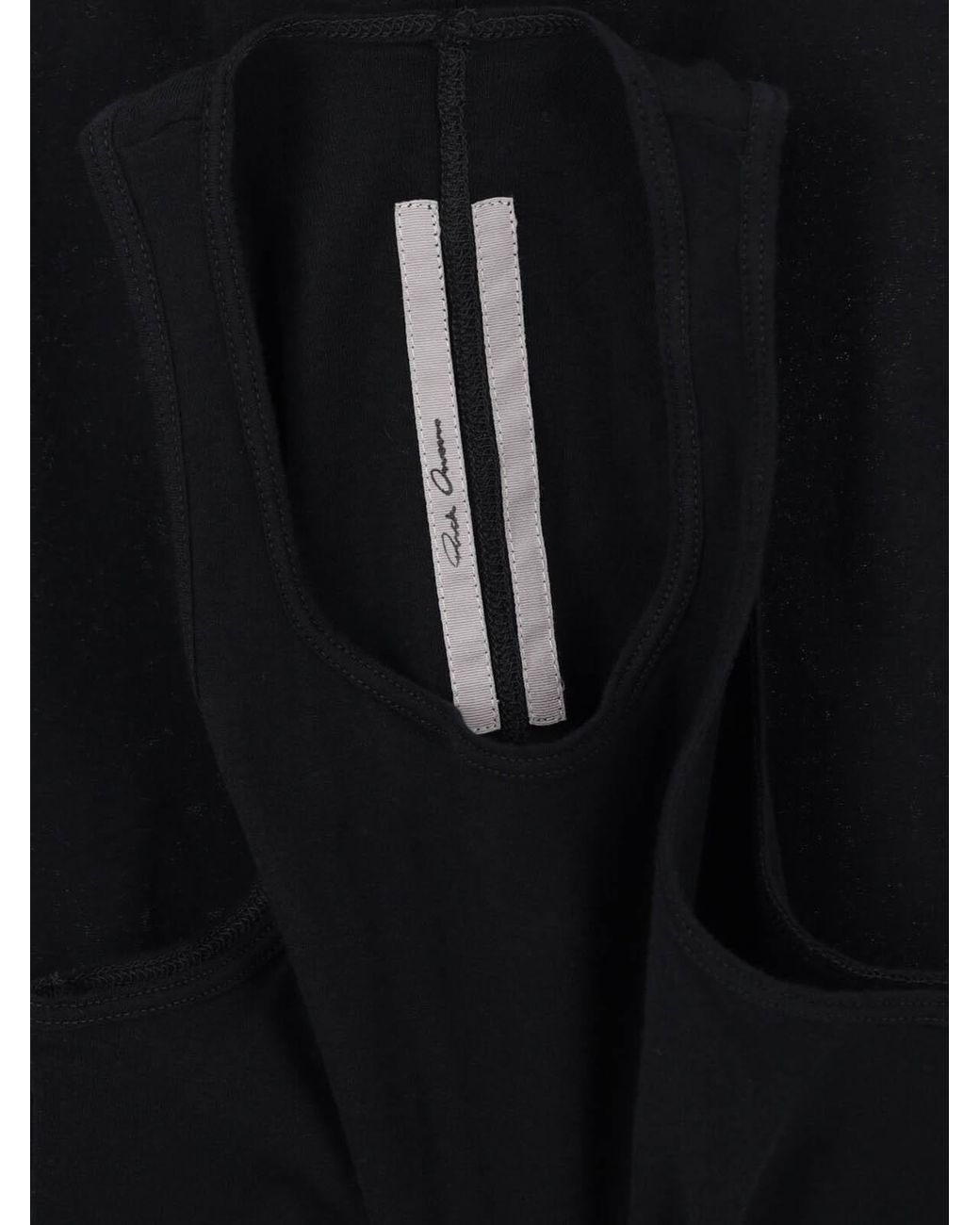 Rick Owens Black Basic Rib Tank Top