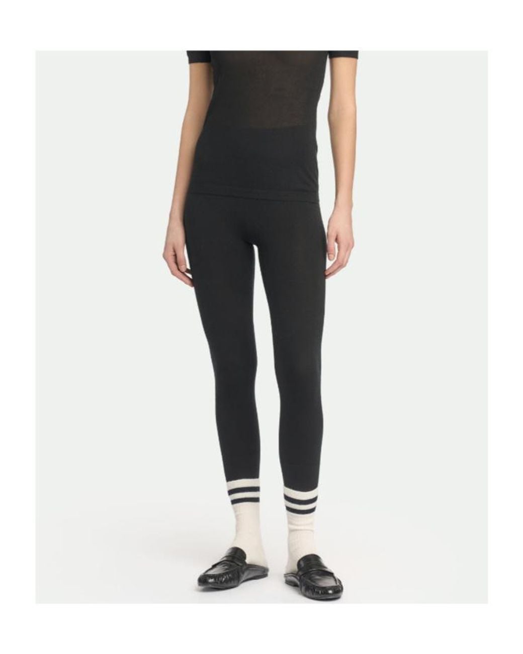 Malo Black Fine-Knit Cashmere Leggings