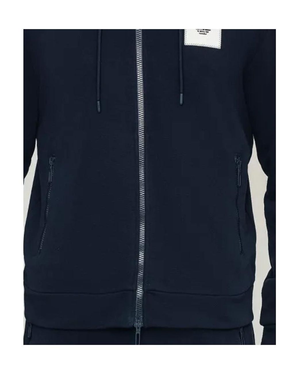 Emporio Armani Black Logo Hooded Sports Coat for men
