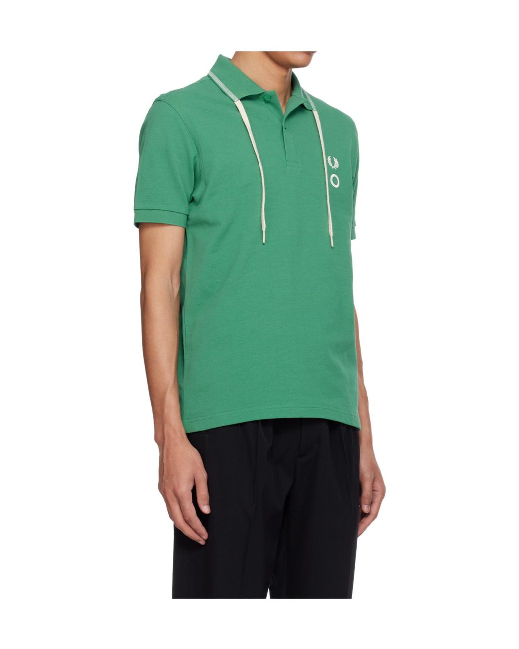 Craig Green Green X Fred Perry Collaboration Drawstring Polo Shirt for men