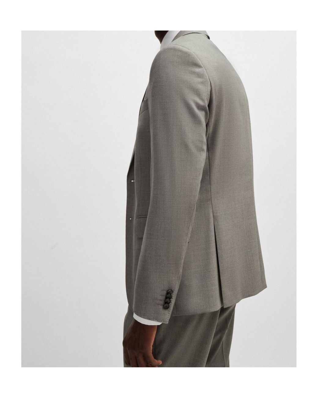 Boss Gray Long-Sleeved Suit for men