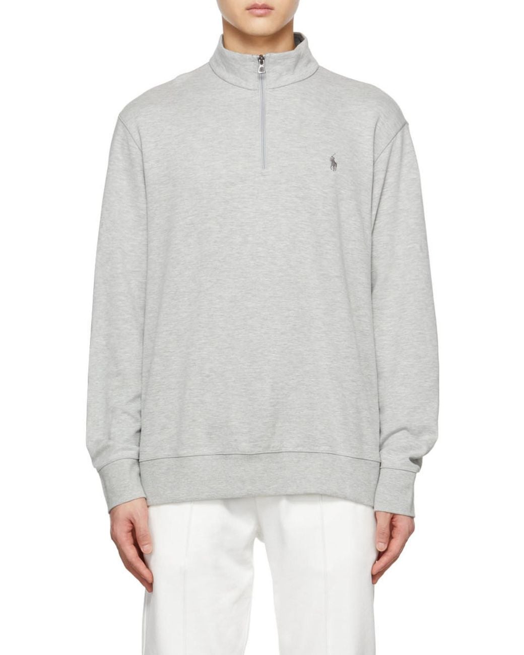 Polo Ralph Lauren Gray Embroidered Logo Sweatshirt for men