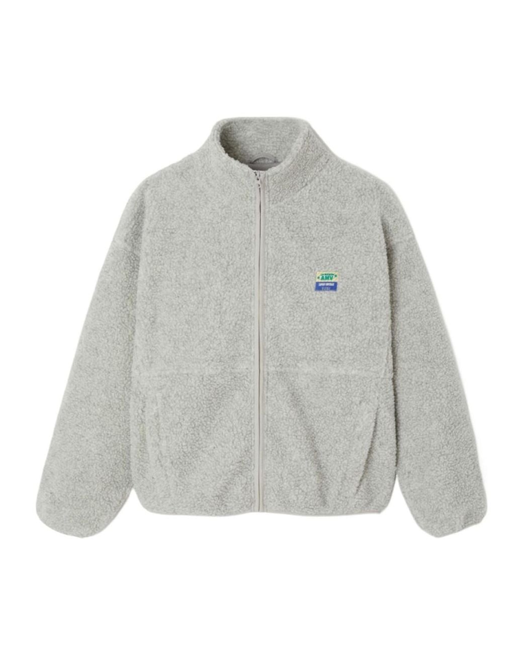 American Vintage Gray Zip-Up Logo Sweatshirt