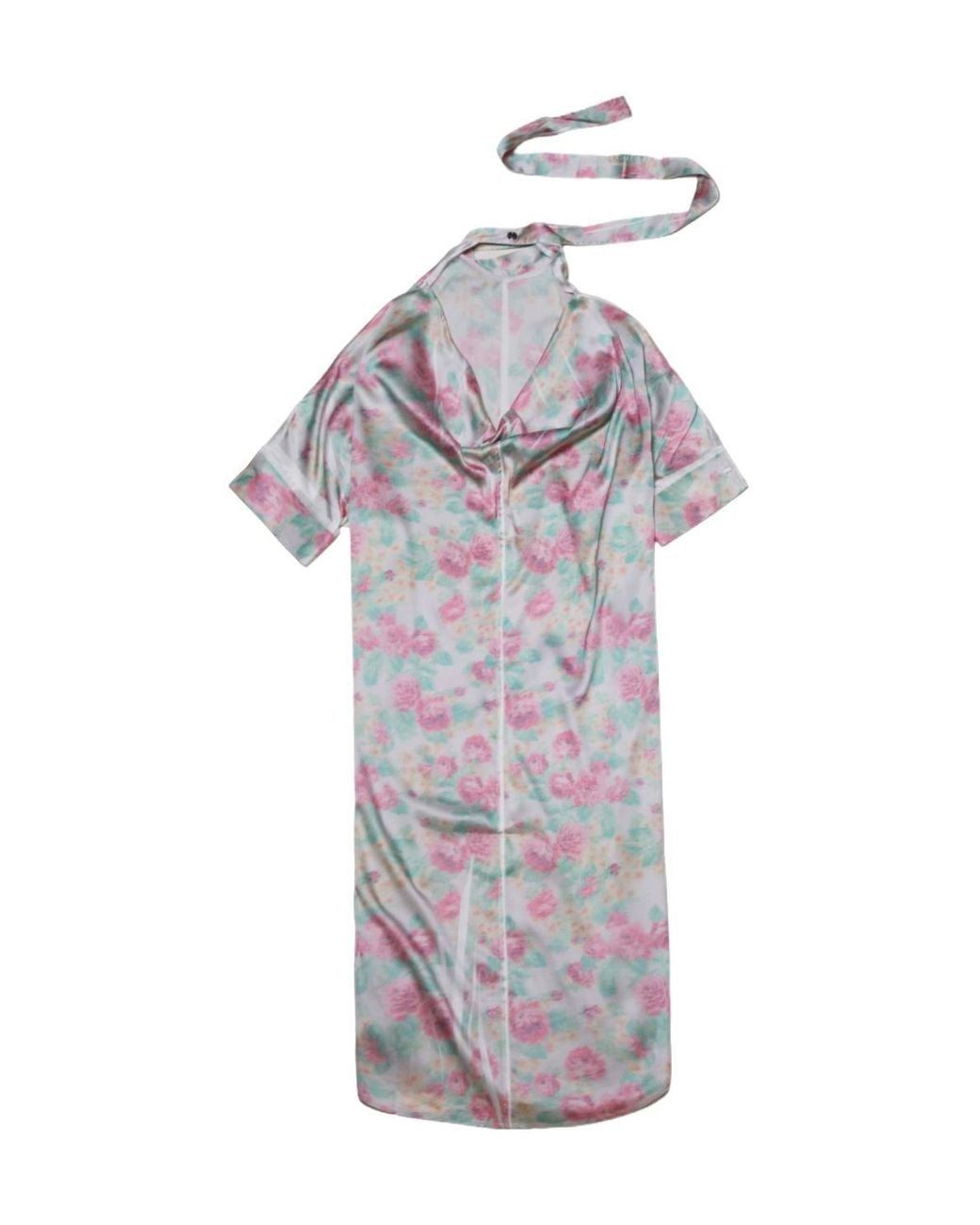 Acne Gray Floral Printed Shirt Dress