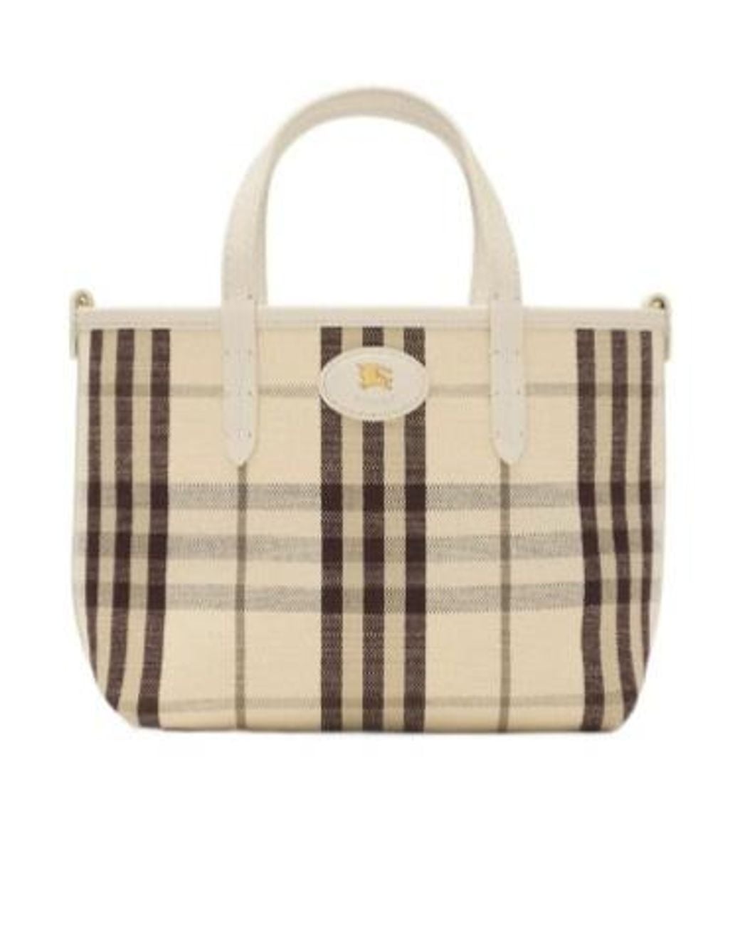 Burberry Natural Mini Reversible Bloomsbury Tote Bag