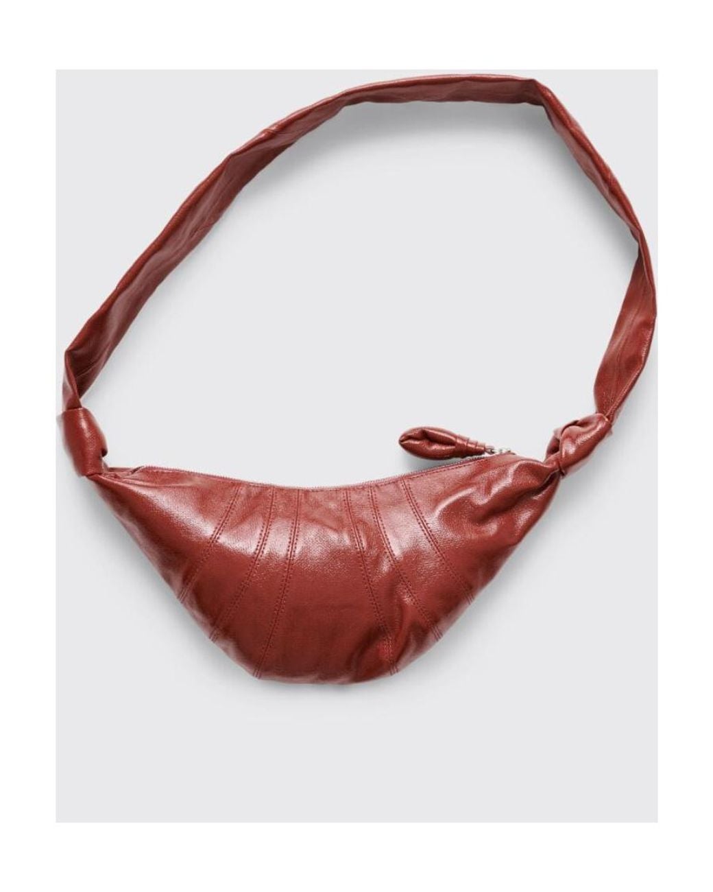 Lemaire Red Small Croissant Cotton Bag for men