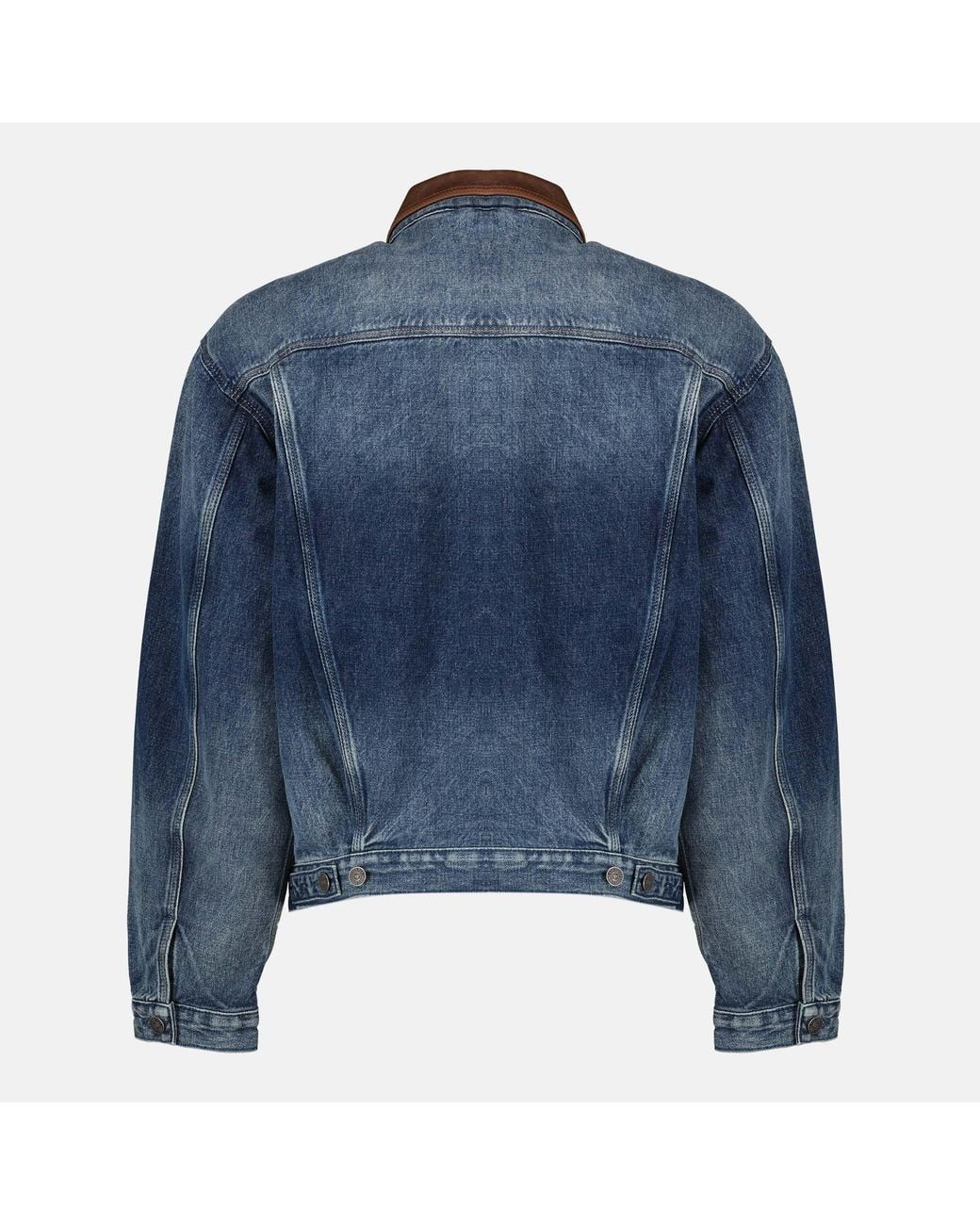 DIESEL Blue D-Denver-S1 Denim Trucker Jacket for men