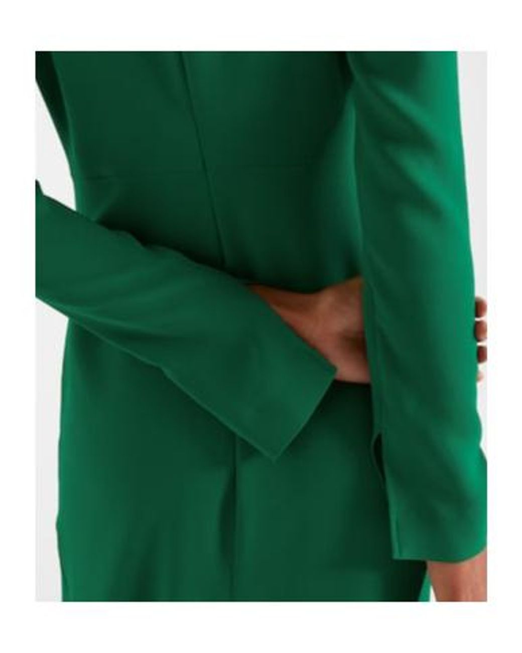 Oscar de la Renta Green Silk-Blend Gown