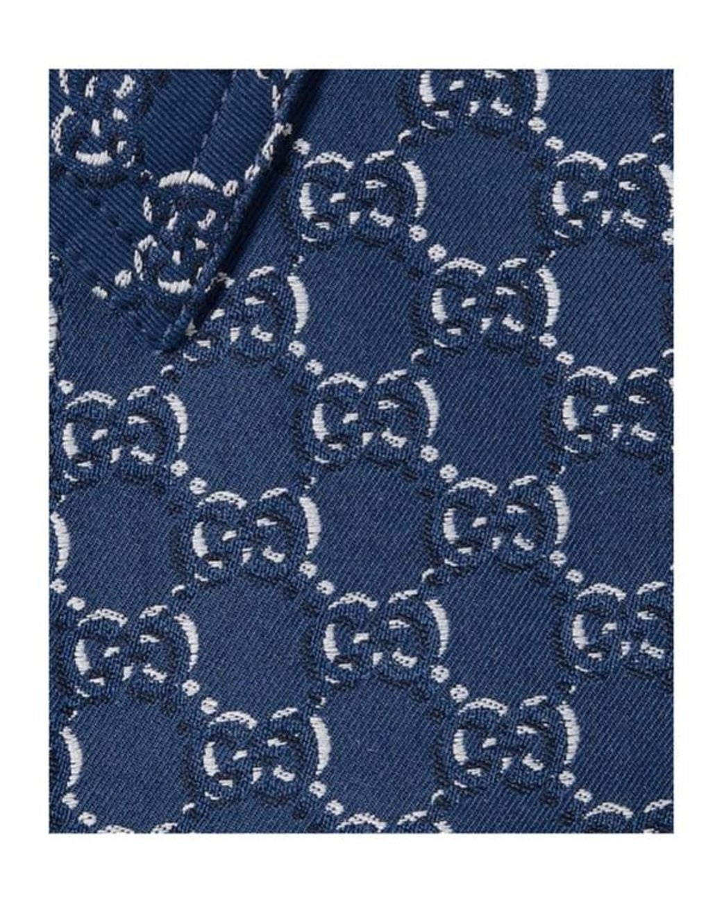 Gucci Blue Monogrammed Long-Sleeve Shirt for men